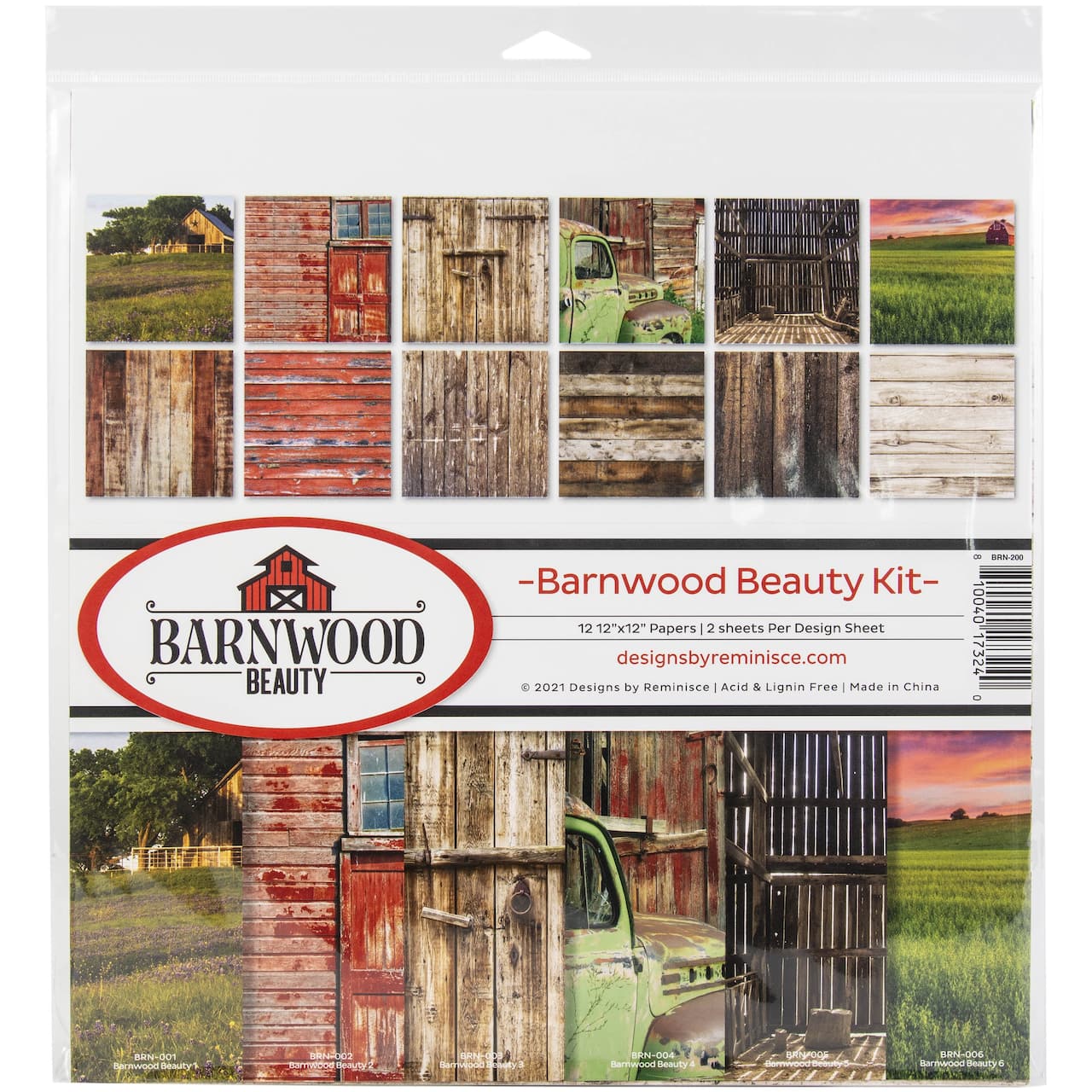 Reminisce Collection Kit 12"X12"-Barnwood Beauty